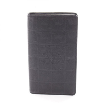 Chanel Bifold Long Wallet New Travel Line Black Leather New Travel Bifold Long