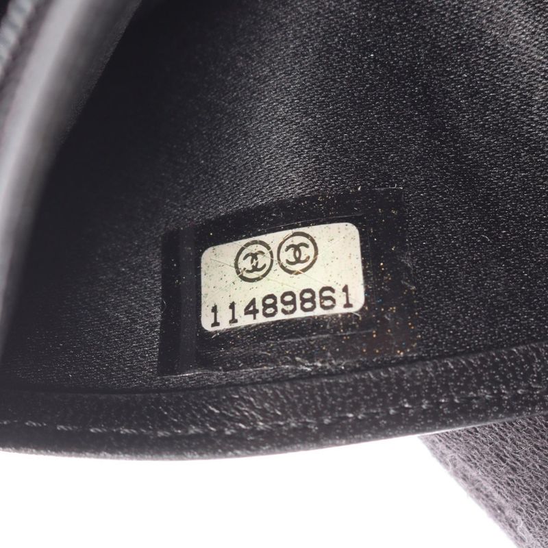 Chanel Bifold Long Wallet New Travel Line Black Leather New Travel Bifold Long