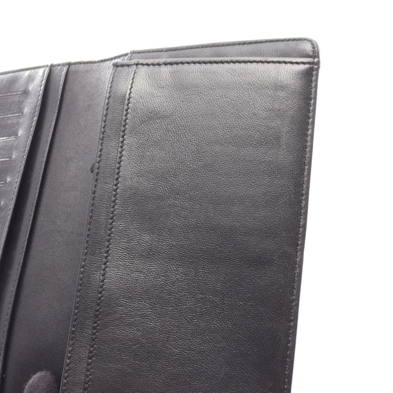 Chanel Bifold Long Wallet New Travel Line Black Leather New Travel Bifold Long