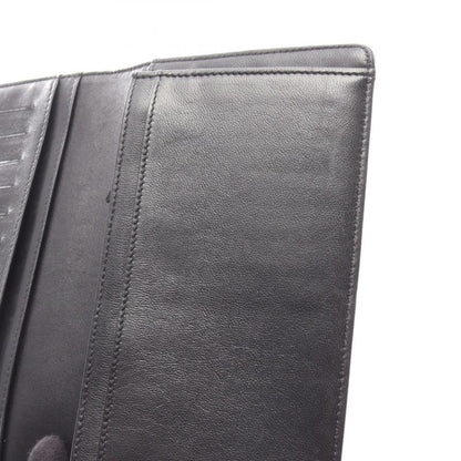 Chanel Bifold Long Wallet New Travel Line Black Leather New Travel Bifold Long