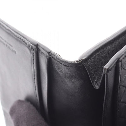Bottega Veneta Bifold Long Wallet Intrecciato Black Leather Intrecciato Long