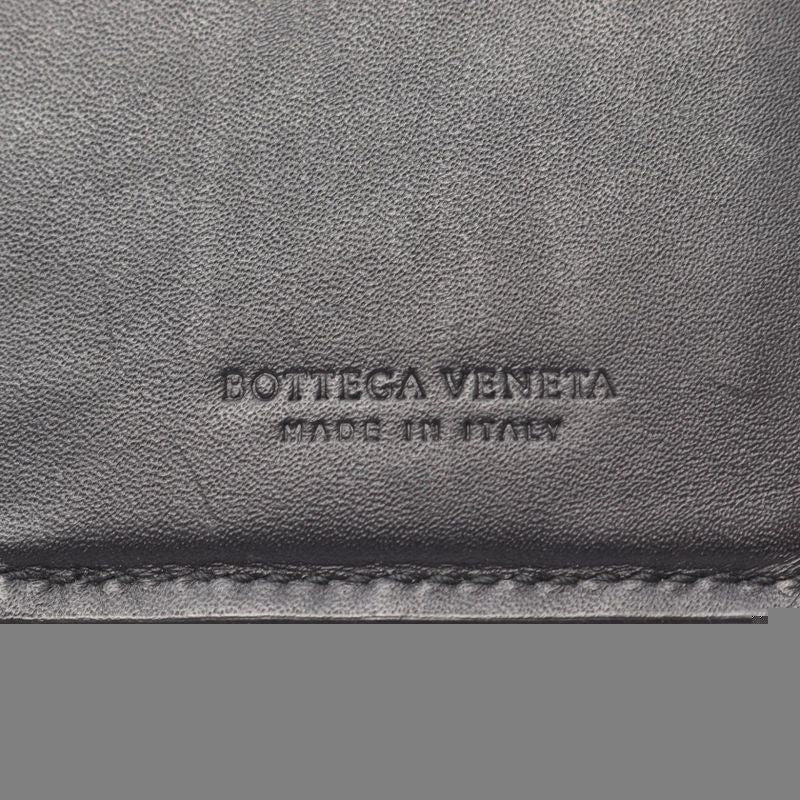 Bottega Veneta Bifold Long Wallet Intrecciato Black Leather Intrecciato Long