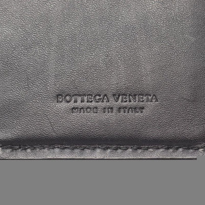Bottega Veneta Bifold Long Wallet Intrecciato Black Leather Intrecciato Long