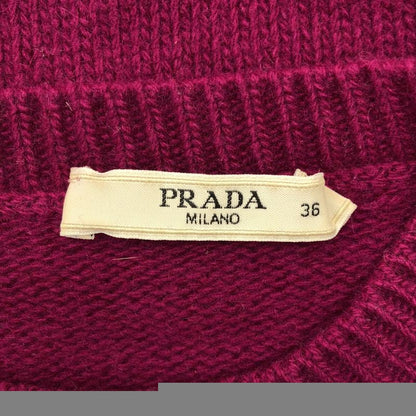Prada | Wool Crew Neck Knit Sweater | 36 | Purple | Ladies
