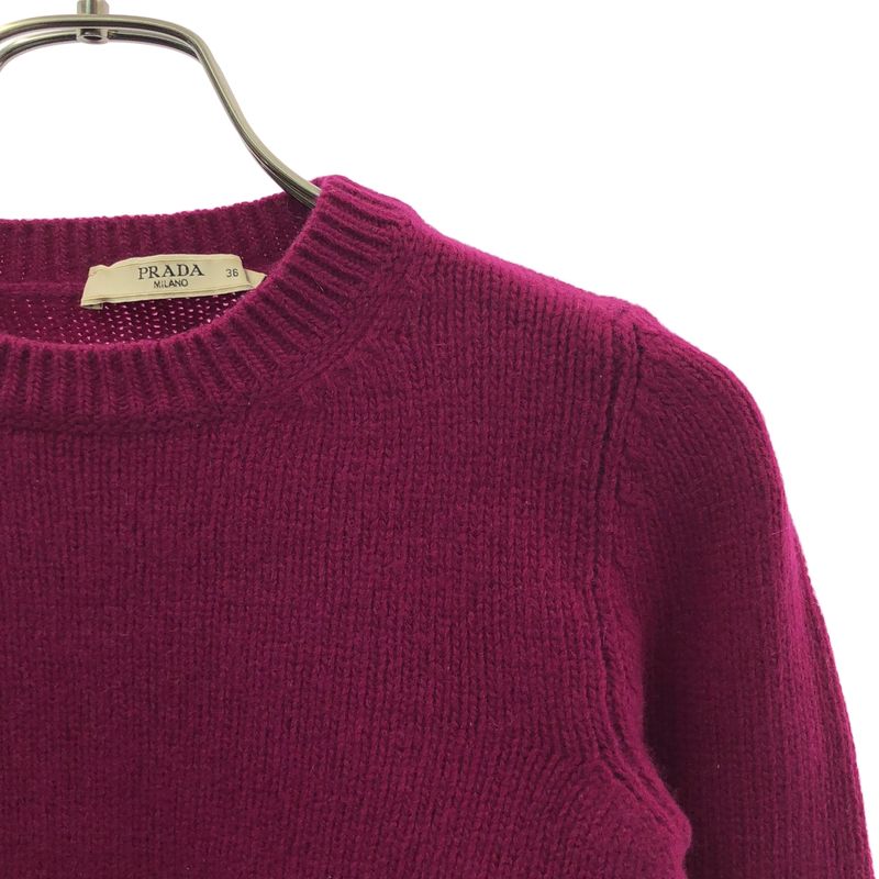 Prada | Wool Crew Neck Knit Sweater | 36 | Purple | Ladies