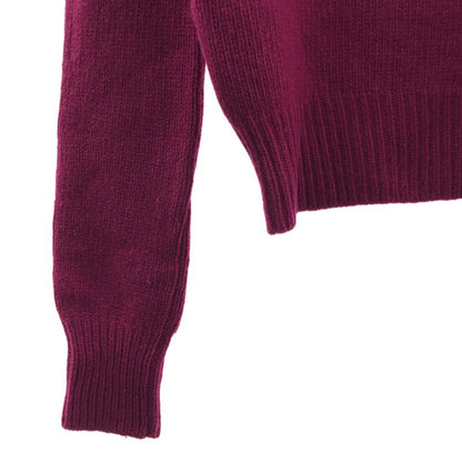 Prada | Wool Crew Neck Knit Sweater | 36 | Purple | Ladies