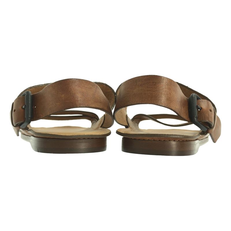 Bottega Veneta Leather Intrecciato Strap Sandals 42 Brown Men's