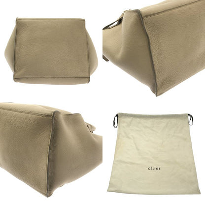 Celine Leather 2-Way Big Bag Small Handbag Light Taupe Ladies