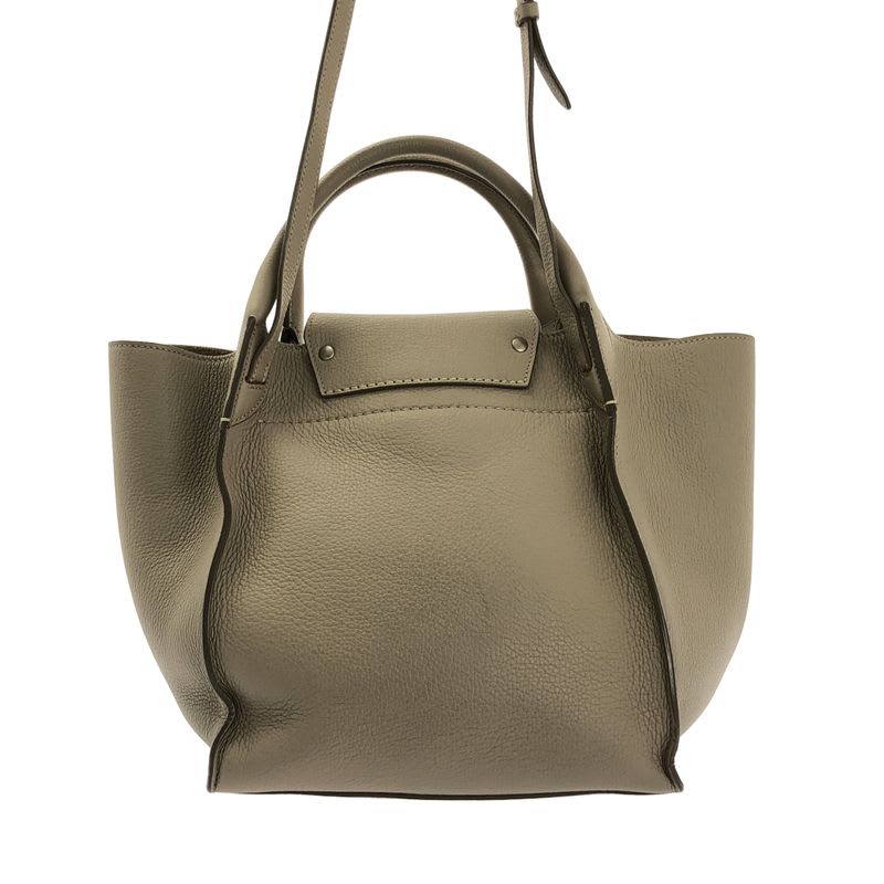 Celine Leather 2-Way Big Bag Small Handbag Light Taupe Ladies
