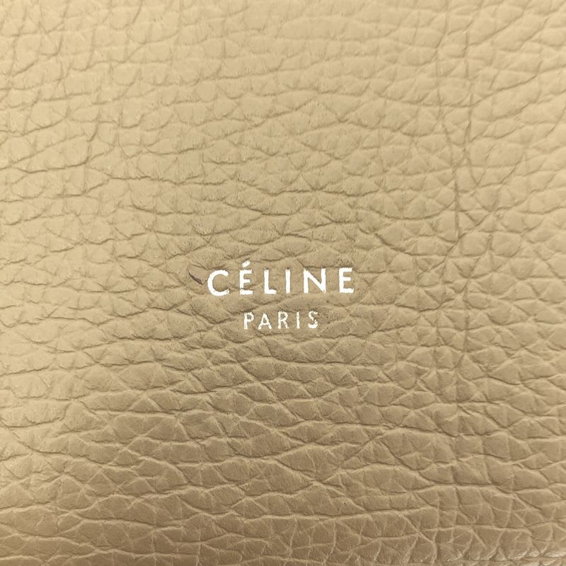 Celine Leather 2-Way Big Bag Small Handbag Light Taupe Ladies