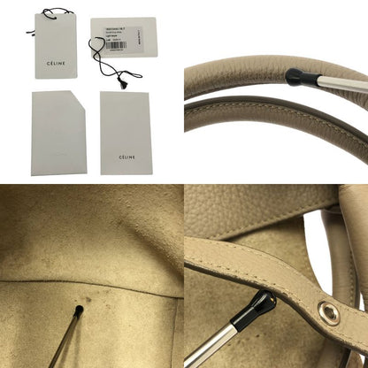 Celine Leather 2-Way Big Bag Small Handbag Light Taupe Ladies