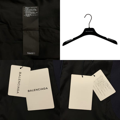 [] Balenciaga | Cotton Back Zip Dress Fully Lined | 36 | Navy | Ladies