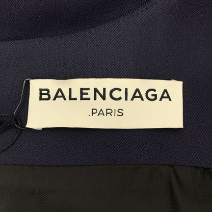 [] Balenciaga | Cotton Back Zip Dress Fully Lined | 36 | Navy | Ladies