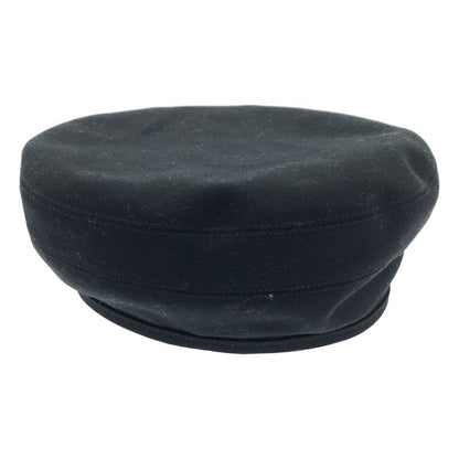 Hermes Saint Honore Hosey & Hoody Cotton Beret 57 Black Ladies