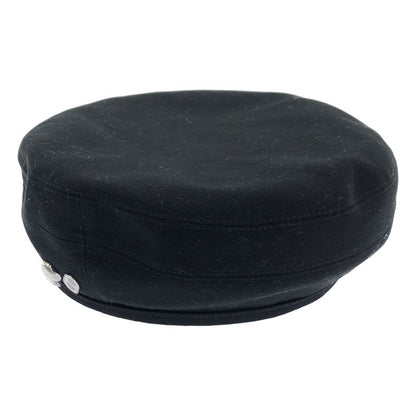 Hermes Saint Honore Hosey & Hoody Cotton Beret 57 Black Ladies