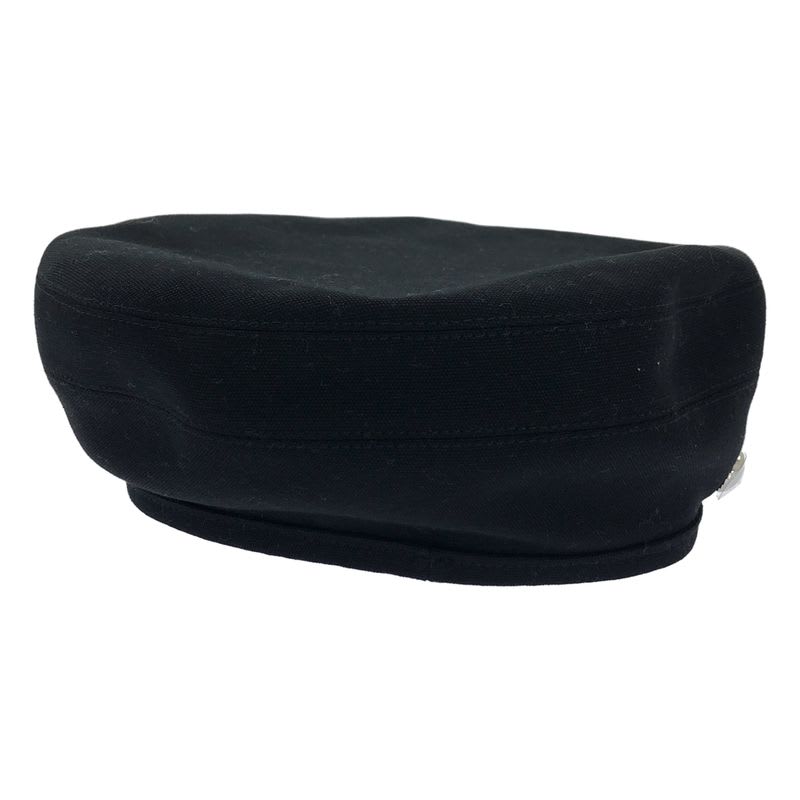 Hermes Saint Honore Hosey & Hoody Cotton Beret 57 Black Ladies