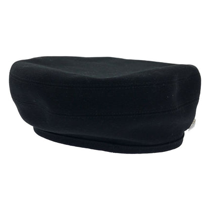Hermes Saint Honore Hosey & Hoody Cotton Beret 57 Black Ladies