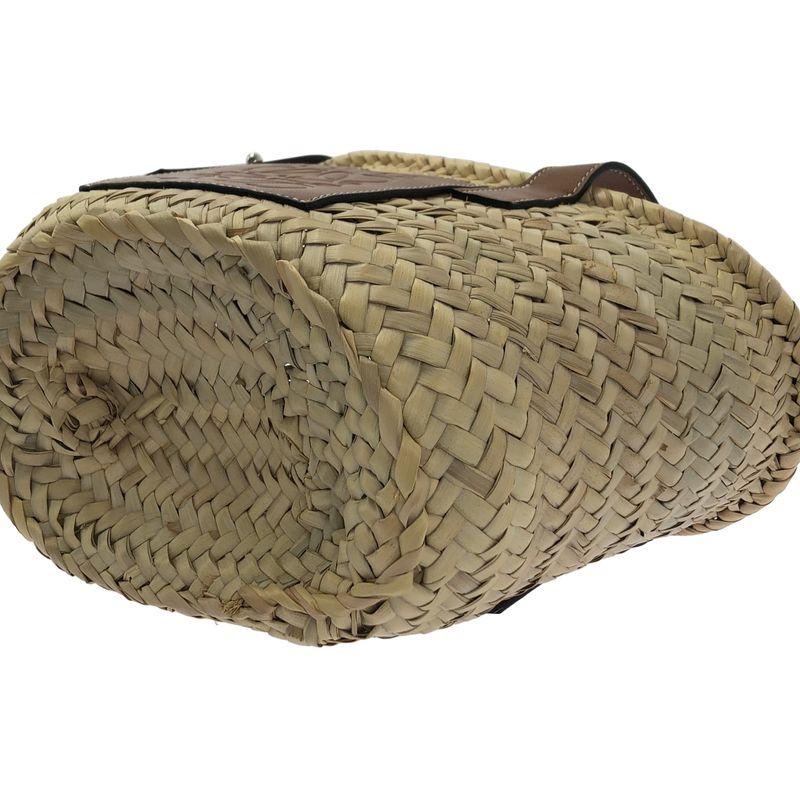 [] Loewe | Anagram Logo Basket Bag Small | Natural Brown | Ladies