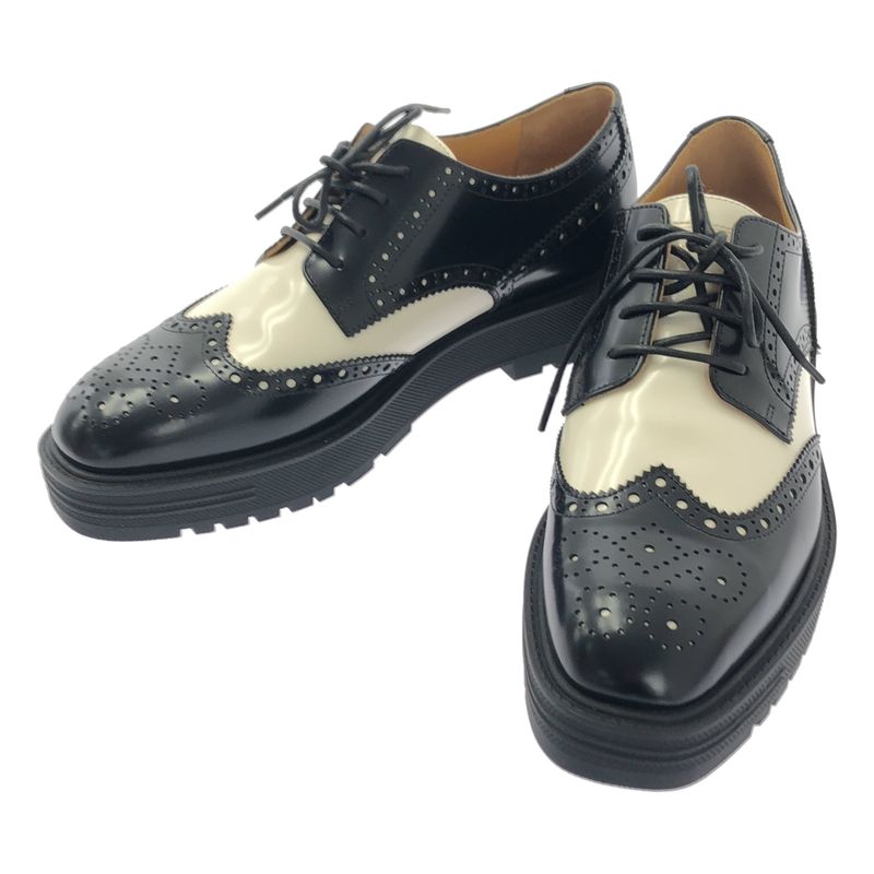 [] Christian DIOR | Teddy Wingtip Lace-up Shoes | 38 | Black White | Ladies