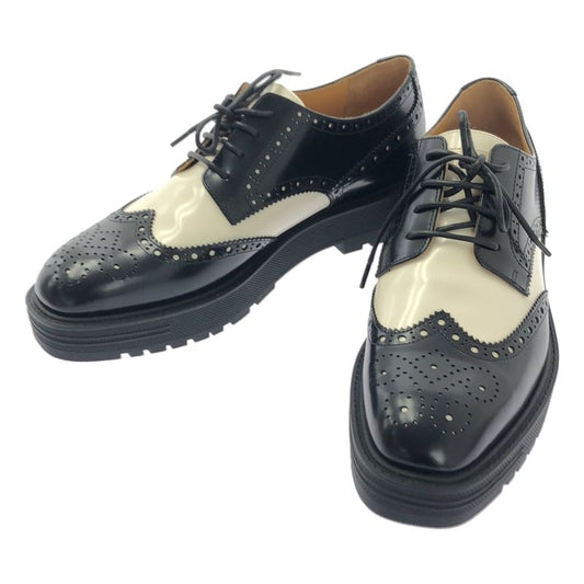 [] Christian DIOR | Teddy Wingtip Lace-up Shoes | 38 | Black White | Ladies