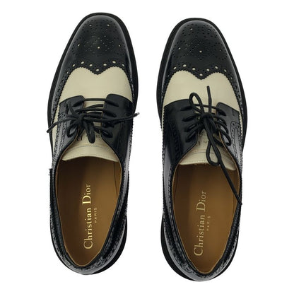 [] Christian DIOR | Teddy Wingtip Lace-up Shoes | 38 | Black White | Ladies