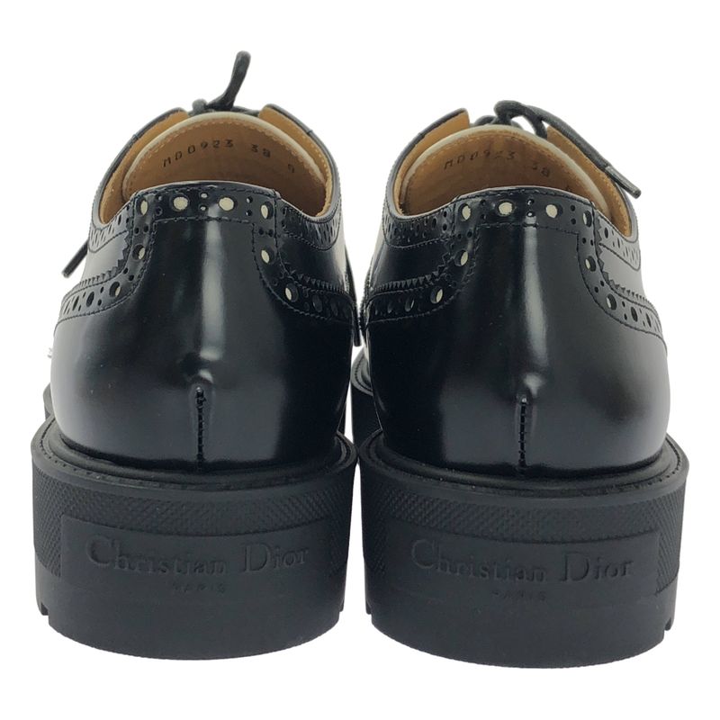 [] Christian DIOR | Teddy Wingtip Lace-up Shoes | 38 | Black White | Ladies