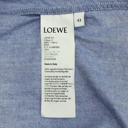 Loewe | 2021ss | Embroidered Anagram Logo Oversilhouette Shirt | 43 | Blue |