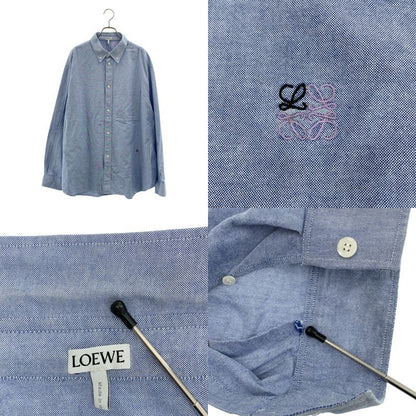 Loewe | 2021ss | Embroidered Anagram Logo Oversilhouette Shirt | 43 | Blue |