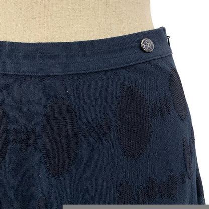 Chanel | Polka Dot Sheer Long Skirt | Navy | Ladies