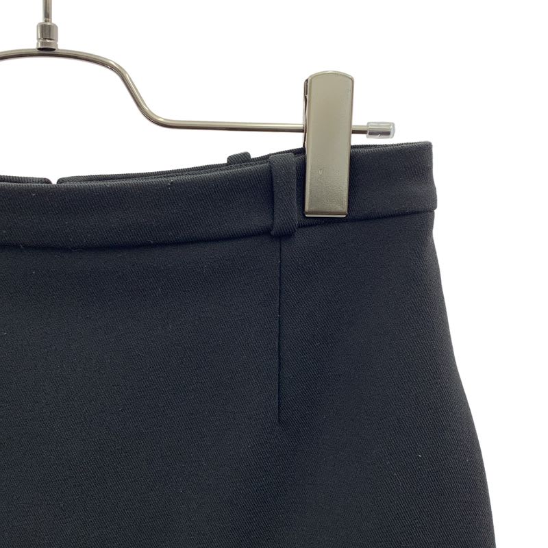 Balenciaga Back Zip Slit Skirt Fully Lined 34 Black Ladies