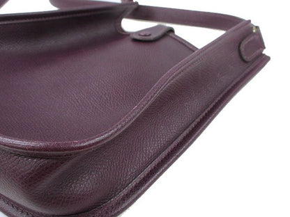 Hermes Evelyn TPM Leather Dark Purple Shoulder Bag Mini Leather Genuine Leather