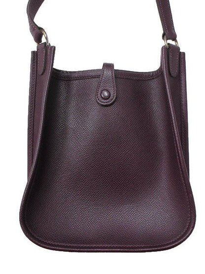 Hermes Evelyn TPM Leather Dark Purple Shoulder Bag Mini Leather Genuine Leather