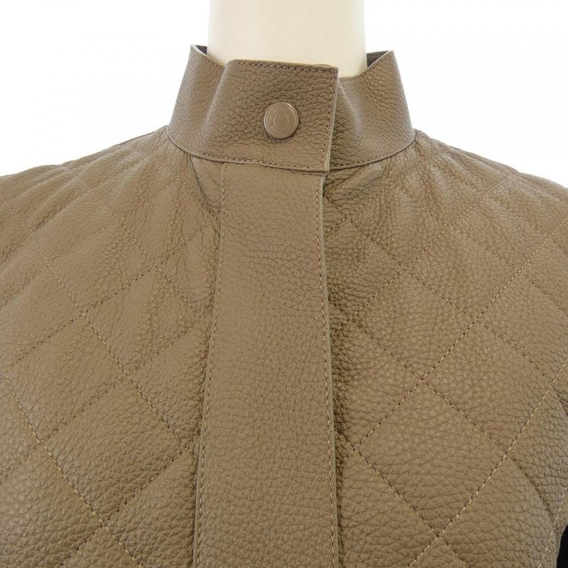 Hermes Diamond Quilted 3 H1207 D1 Leather Jacket
