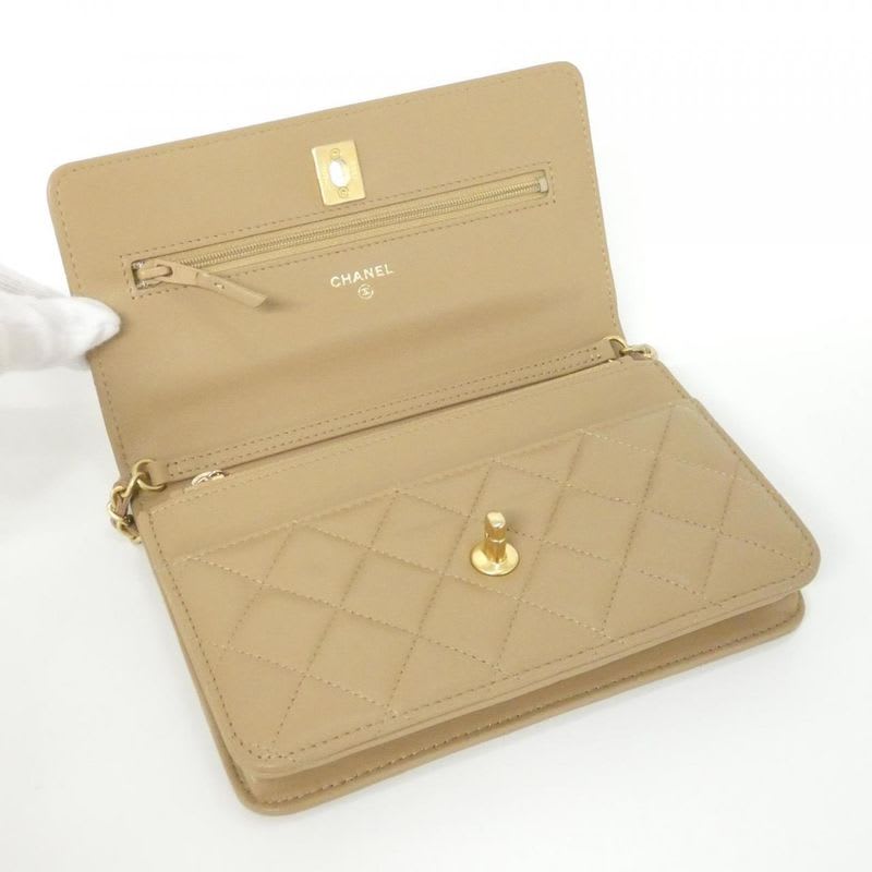 Chanel Ap1450 Chain Beige Wallet