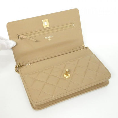 Chanel Ap1450 Chain Beige Wallet