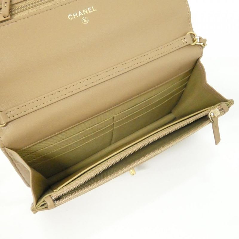 Chanel Ap1450 Chain Beige Wallet