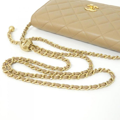 Chanel Ap1450 Chain Beige Wallet