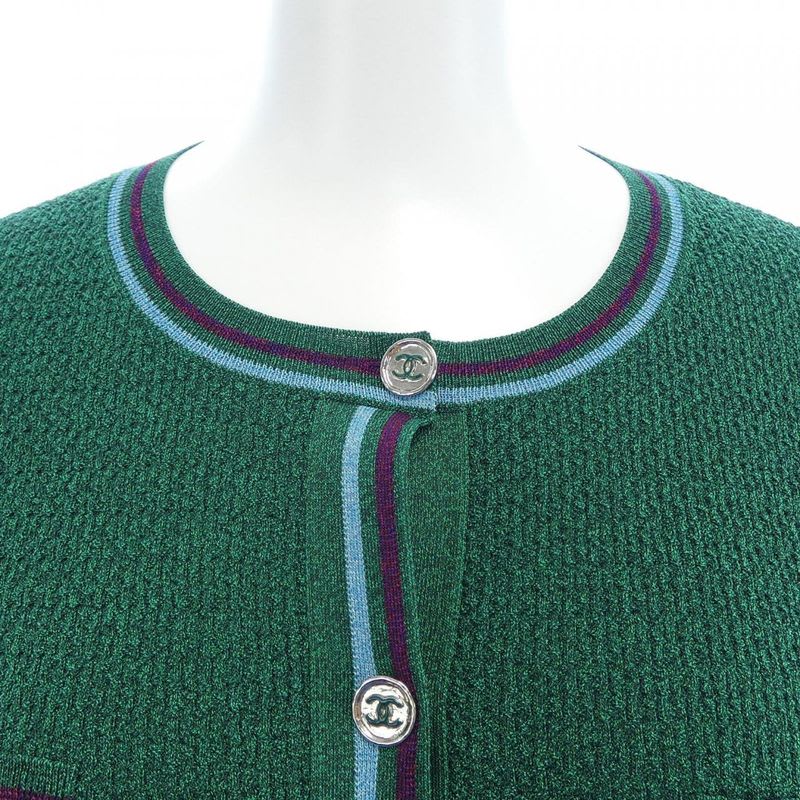 Chanel Size 38 Green Cardigan