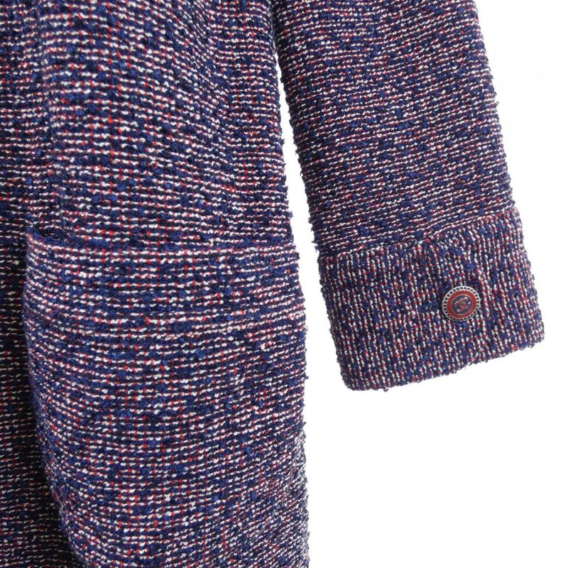 Chanel Size 42 Navy Coat