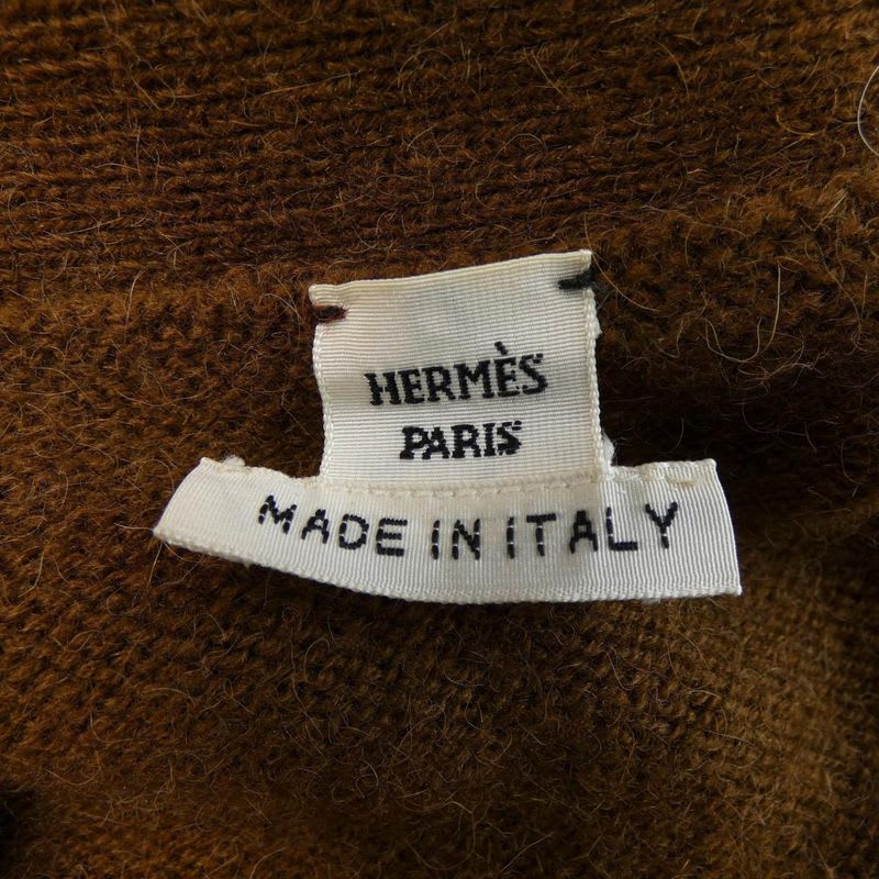 Hermes Size 38 Brown Cardigan