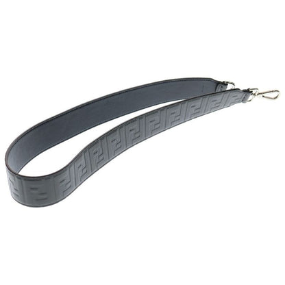 Fendi Zucca Pattern Strap You Long Back Shoulder Strap Gray Black 8av077