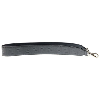 Fendi Zucca Pattern Strap You Long Back Shoulder Strap Gray Black 8av077