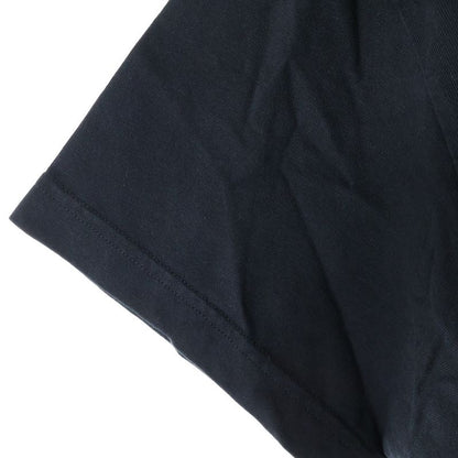 Balenciaga Front Logo Print Crew Neck Short Sleeve T-shirt Cut And Sew Black