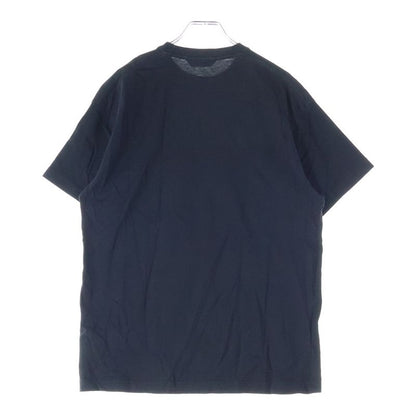 Balenciaga Front Logo Print Crew Neck Short Sleeve T-shirt Cut And Sew Black