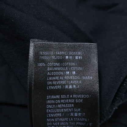 Balenciaga Front Logo Print Crew Neck Short Sleeve T-shirt Cut And Sew Black