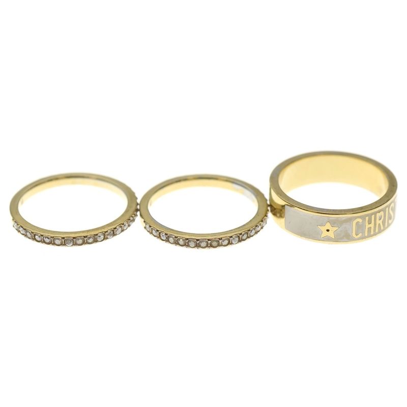 Christian Dior Code Logo GP Ring Set Ring Gold