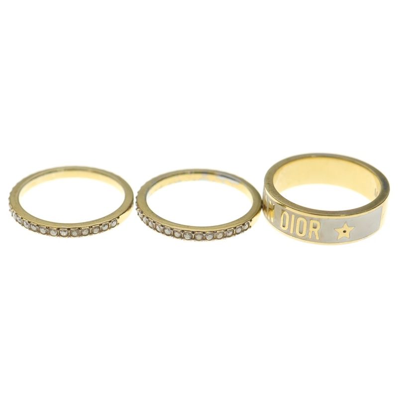 Christian Dior Code Logo GP Ring Set Ring Gold