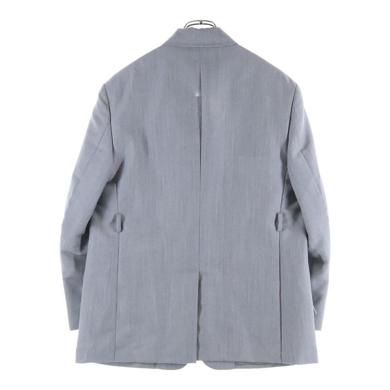 Prada Gray Mohair Blend Blazer Kid Mohair Single Breasted Jacket Women's P544oh