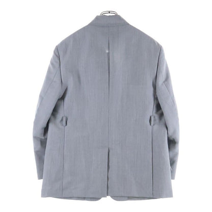 Prada Gray Mohair Blend Blazer Kid Mohair Single Breasted Jacket Women's P544oh