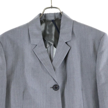Prada Gray Mohair Blend Blazer Kid Mohair Single Breasted Jacket Women's P544oh